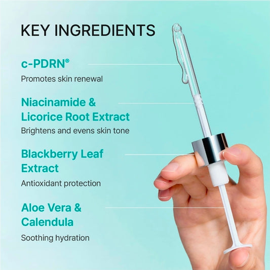 REJURAN Turnover Ampoule, c-PDRN – Original Salmon DNA PDRN Face Serum for Rejuvenation, Firming, Hydration & Youthful Glow, Refines Skin Texture. Korean Skincare (1.01oz)