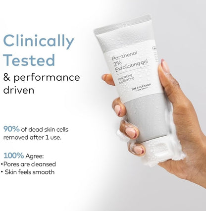 The Face Shop Alltimate Panthenol 2% Exfoliating Gel - Polish - Daily Gentle Hydrating Exfoliator Gel for Glowing Skin
