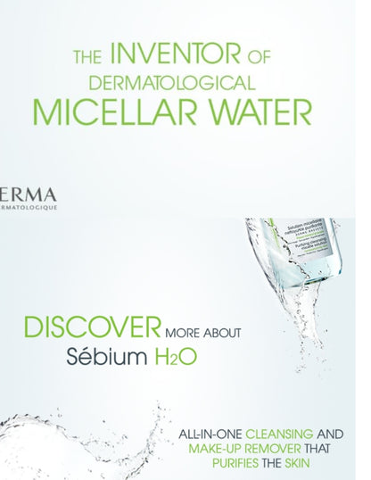 Agua Micelar Bioderma Sébium H2O - Limpiador y Desmaquillante Facial - Limpiador Facial para Piel Mixta a Grasa