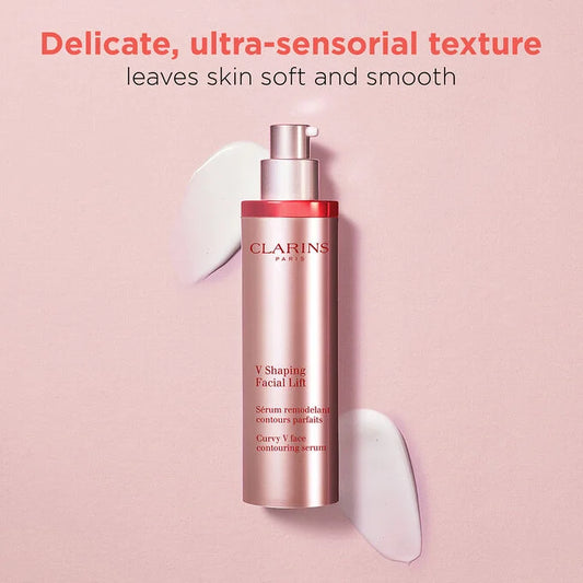Clarins V Shaping Facial Lift Serum - Contouring, Depuffing, Refining Face Serum - Visibly sculpts, slims, depuffs, redefines facial contours