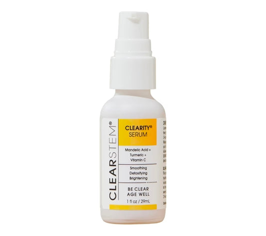 CLEARSTEM CLEARITY Serum - Blackhead Dissolver, Mandelic Acid , Vitamin C, Turmeric, Collagen Boost, Gluten Free, No Hormone Disruptors