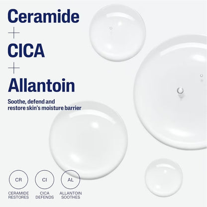 Suero de ceramidas Cetaphil: hidrata y restaura la barrera cutánea. Formulado con ceramidas y centella asiática. Diseñado para pieles sensibles. Sin fragancia. Probado por dermatólogos.