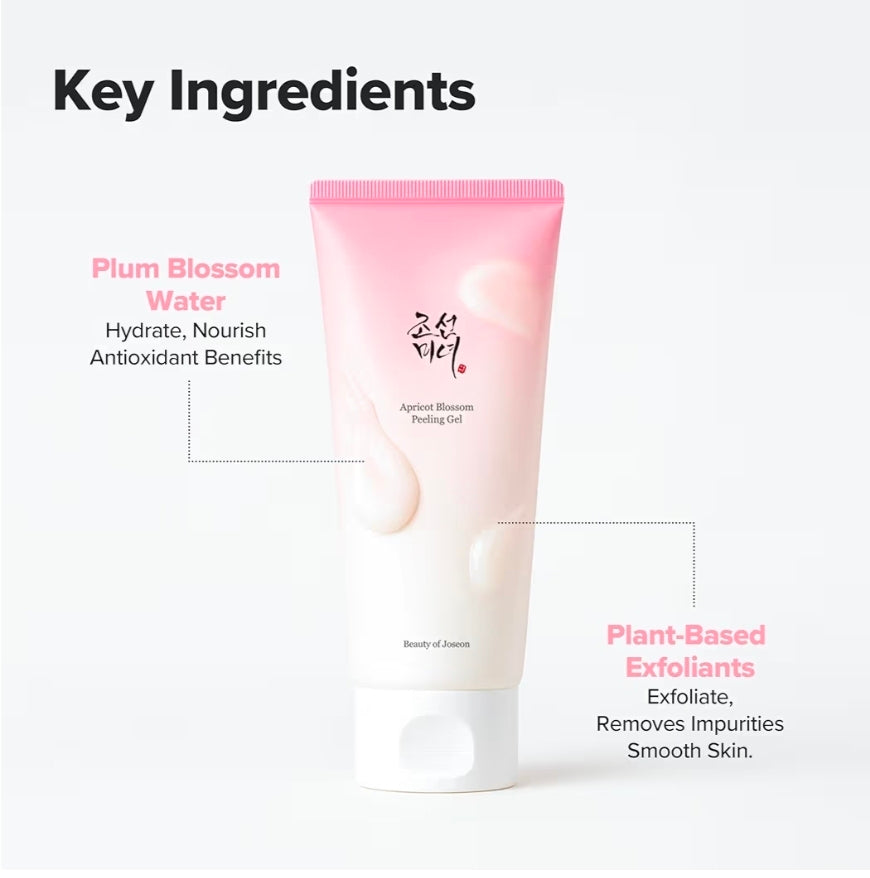 Beauty of Joseon Apricot Blossom Peeling Gel Soft Exfoliating Face and Body Scrub Dead Skin Cells Remover for All Skin Types