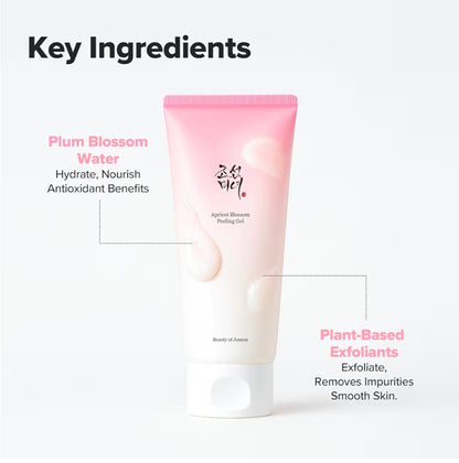 Beauty of Joseon Apricot Blossom Peeling Gel Soft Exfoliating Face and Body Scrub Dead Skin Cells Remover for All Skin Types