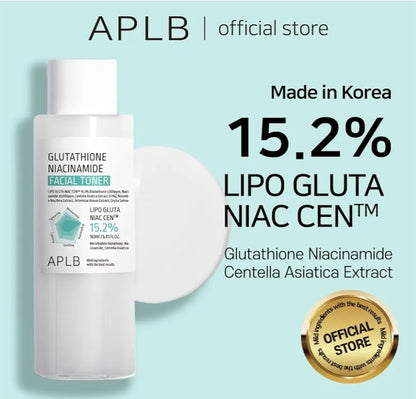 APLB Glutathione Niacinamide Facial Toner - LIPO GLUTA NIAC CEN 15.2%, Replenishing Moisture, Revitalize for Gentle and Improve Skin Texture Through Niacinamide