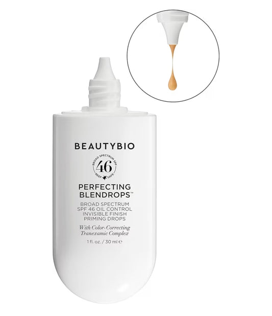 BeautyBio BLENDROPS. Broad Spectrum SPF 46 Oil-Control Priming Drops With Color-Correcting Tranexamic Complex