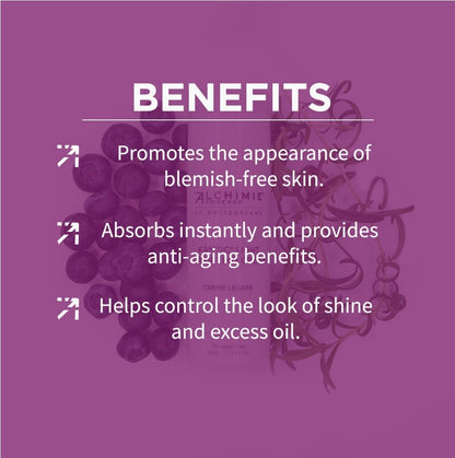 Crema clarificante ligera Alchimie Forever Kantic - Sin benceno, aclara la piel propensa a imperfecciones y acné, hidratante facial antienvejecimiento