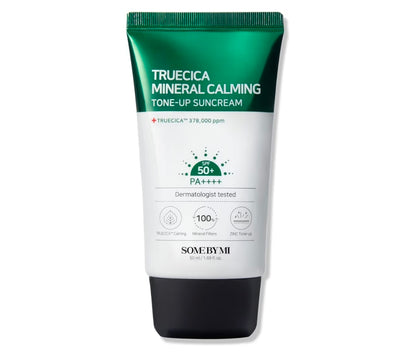 SOME BY MI Truecica Mineral Calming Tone-Up Suncream - SPF50+, PA++++, Brightening and Calming Effect, Mild Sun and UV Protection Sunscreen for Sensitive Skin