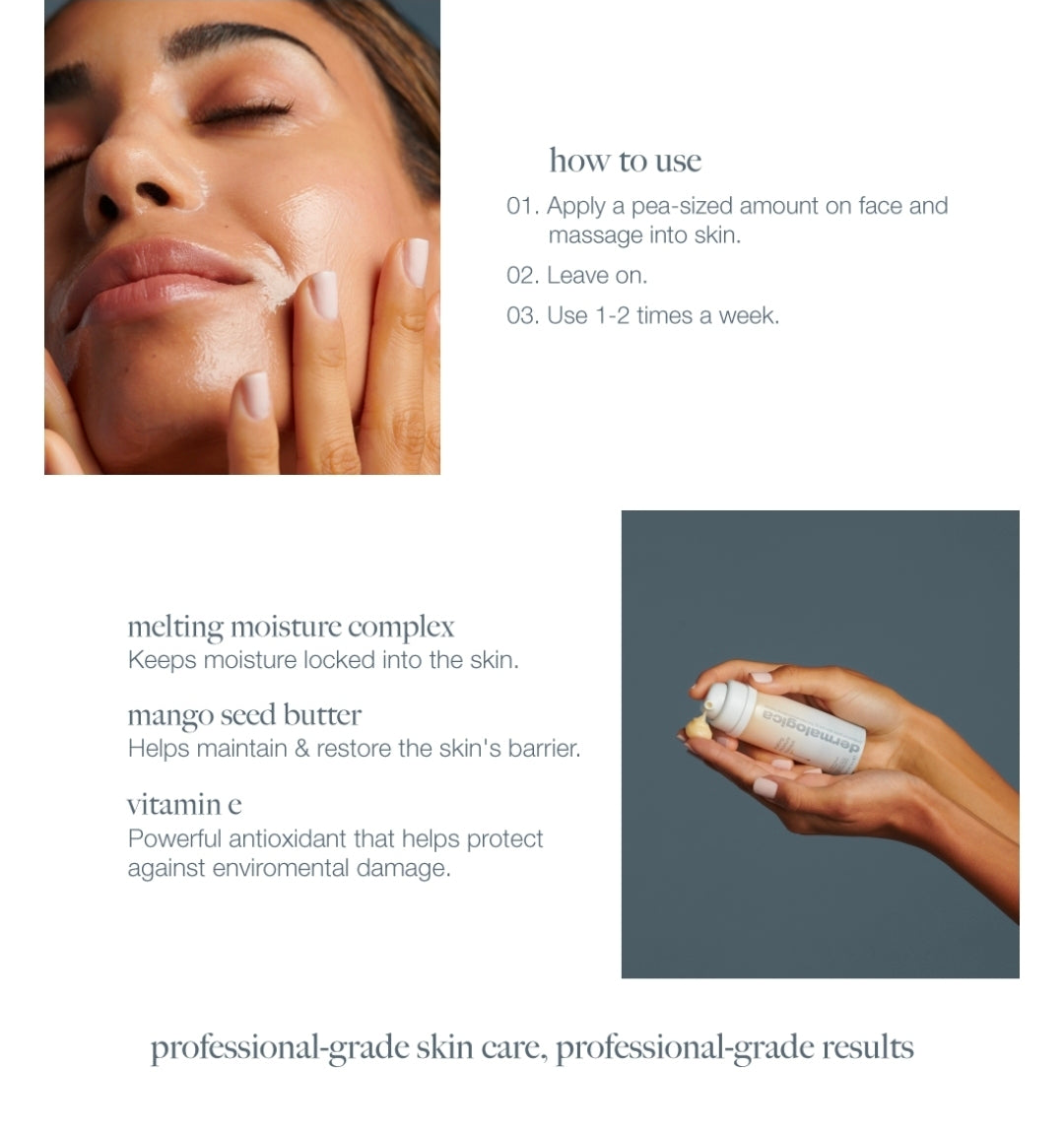 Dermalogica Melting Moisture Masque - Extremely Moisturizing Masque that Deeply Nourishes and Rehydrates Skin - Helps Transform Dry Skin into Healthier-Looking Skin