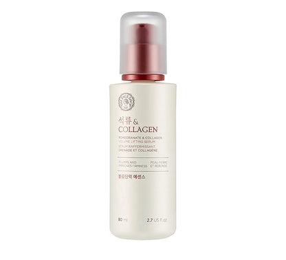 The Face Shop Pomegranate & Collagen Volume Lifting Serum - Reduces Fine Lines & Wrinkles - Helps Skin Look Firm & Supple - Improves Elasticity - Hydrating Lightweight