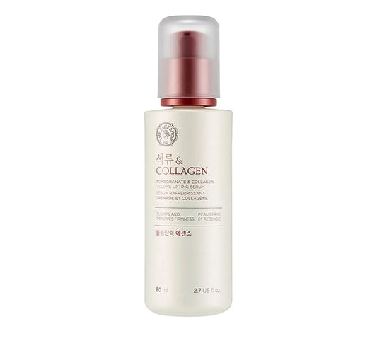 The Face Shop Pomegranate & Collagen Volume Lifting Serum - Reduces Fine Lines & Wrinkles - Helps Skin Look Firm & Supple - Improves Elasticity - Hydrating Lightweight