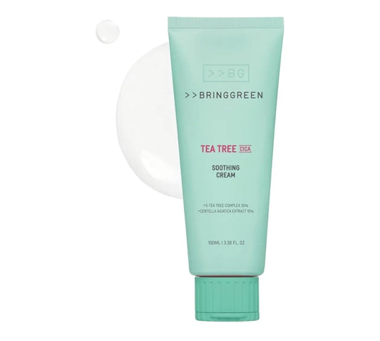 BRINGGREEN Tea Tree Cica Soothing Cream Plus - Korean Skin care, calming and soothing, moisturizer for skin, facial cream, trouble care, blackhead removing pore care