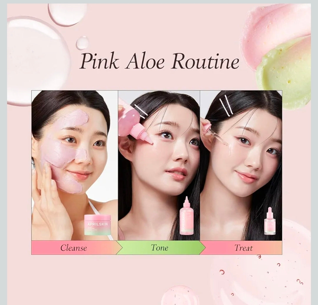 Suero de mucina de aloe rosa APRILSKIN: fórmula hidratante con 78 % de mucina de aloe de Jeju y acabado no pegajoso para una apariencia radiante.