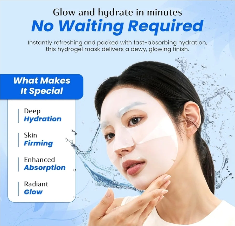 BioHydratique - Hyaluronic Acid Melting Hydrogel Mask - Dermatologist Tested, Ultra Hydrating, Cooling & Soothing, Glass Dewy Skin Effect, Clean Beauty, Anti-Aging - 1 Mask