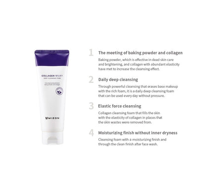 Espuma limpiadora profunda con colágeno de Mizon