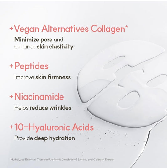 The Face Shop At Home Aesthetic Original Collagen Mask - Korean Glass Skin Essential, Peptide Hydrogel Mask for Firming & Skin Elasticity, Moisturizing - 1 Mask