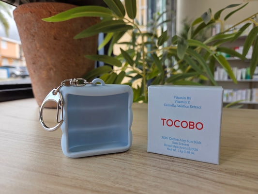 Tocobo (MINI) with FREE Cover - Cotton Airy Sun Stick SPF 50 Broad Spectrum - Matte Sunscreen Stick for Face - Sebum Control Sunblock -Vegan, Lightweight