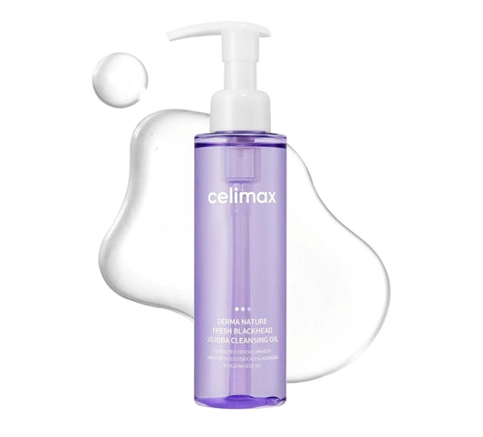 Celimax Derma Nature Fresh Blackhead Jojoba Cleansing Oil - Light & Non-Greasy Daily Makeup Remover, Clogged Pore & Blackheads Removal, Deep Cleansing