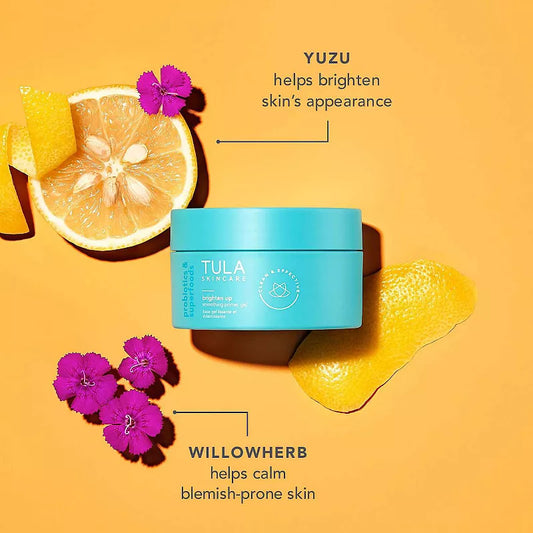 Tula Skincare Brighten Up Smoothing Primer Gel - For Pores, Dullness, and Oiliness