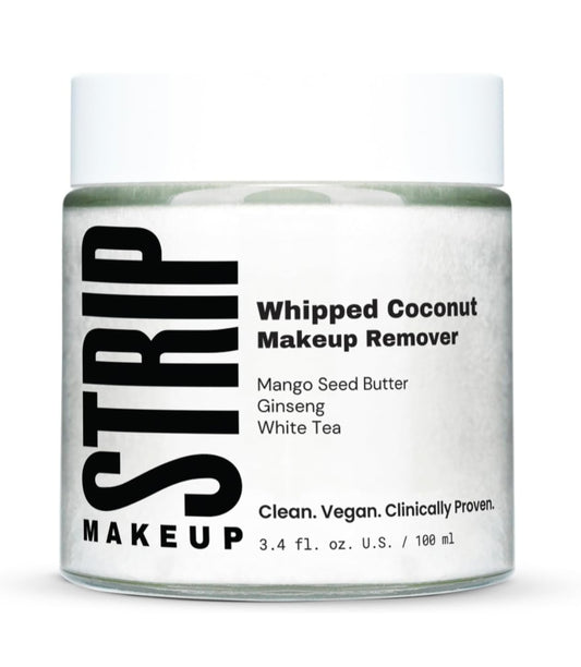Strip Whipped Coconut Makeup Remover - Melting + moisturizing no-rinse cleanser with Mango Seed Butter - Plumping, tightening, softness and brightness
