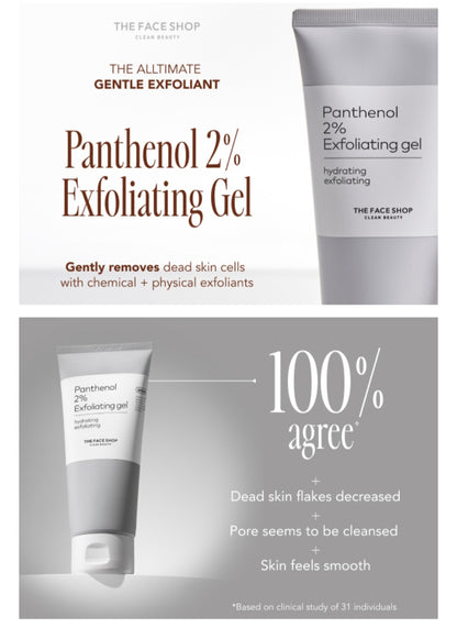 The Face Shop Alltimate Panthenol 2% Exfoliating Gel - Polish - Daily Gentle Hydrating Exfoliator Gel for Glowing Skin