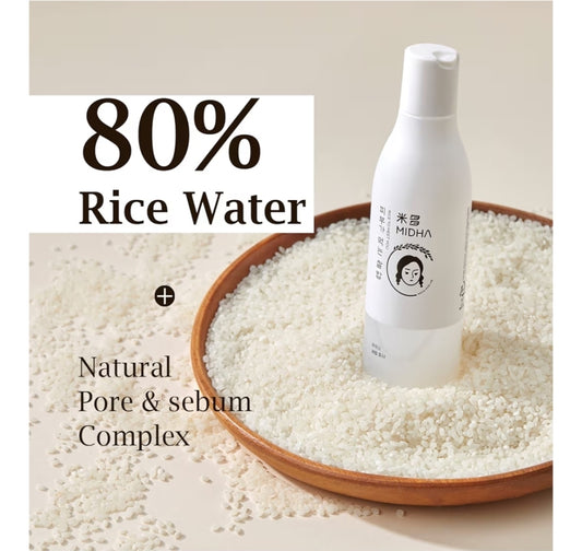 MIDHA Rice Sebum Toner - Refinador de poros hidratante