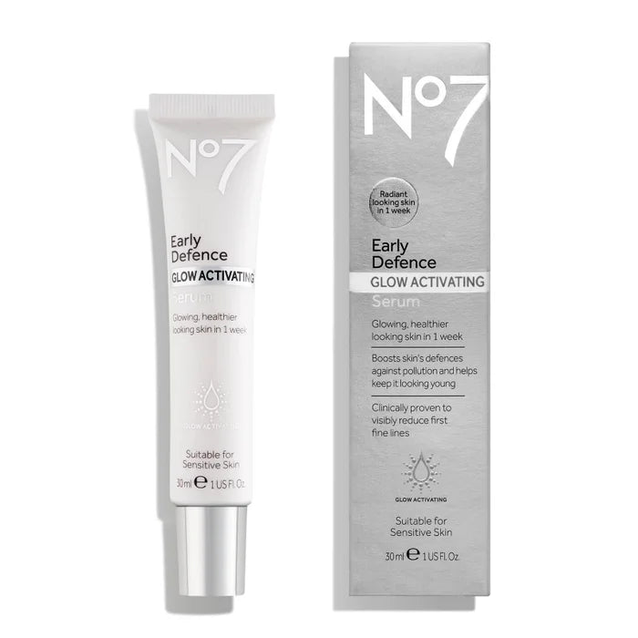 No7 Early Defence Glow Activating Serum - Helps clear and refine pores, support skin's natural defences and boost young skin's natural renewal process