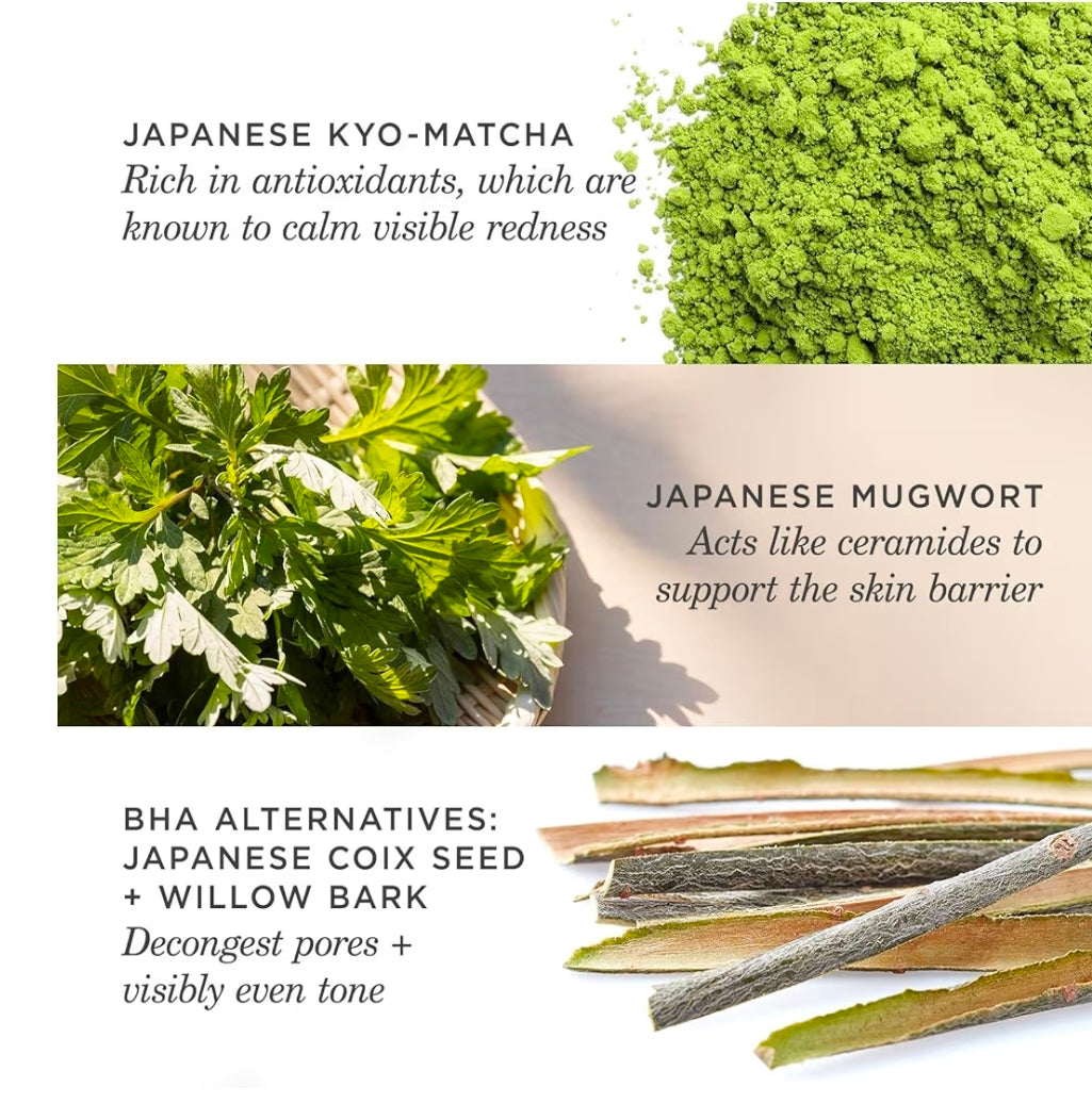 Tatcha The Matcha Cleanse Daily Clarifying Gel Cleanser, Decongests Pores and Balances Oil For Primed, Shine Free Skin 1.7 oz