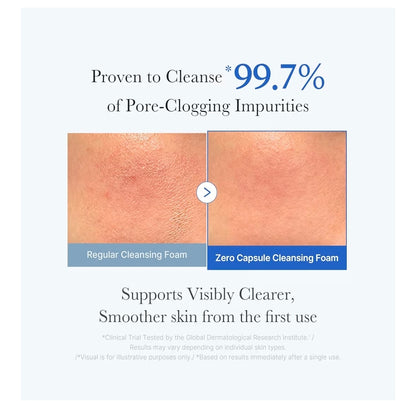medicube Zero Pore Salicylic Acid Clear Capsule Cleansing Foam - Daily Gentle Cleanser with Exosome for Skin Texture, Blackhead & Pore Care, AHA, BHA & PHA for Deep Cleansing