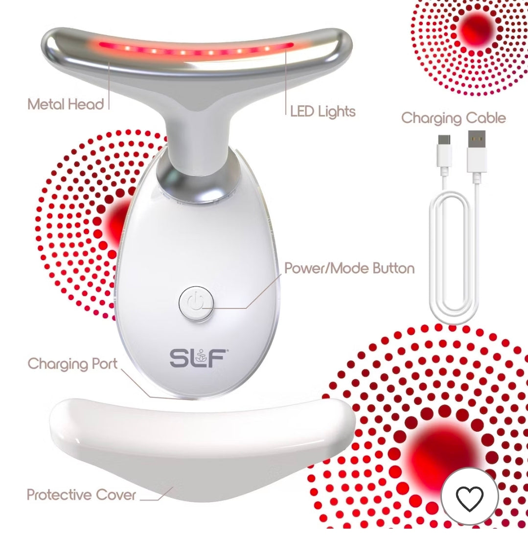 SLF Pulse Light Skin Rejuvenator - Pulse light skin rejuvenator with heat, LED light therapy, and high frequency vibrations - Skincare products efficient absorption