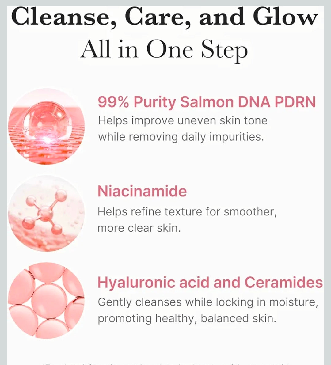 medicube PDRN Pink Niacinamide Whip Cleanser - Deep Cleansing Foam for Pore Care, Uneven Skin Tone with Salmon DNA PDRN, Hydrating & Nourishing Gentle Cleanse