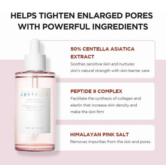 Ampolla fresca poromizante SKIN1004 de centella de Madagascar (100 ml) - Hidratación calmante para piel mixta grasa