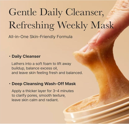 Arencia Calendula Rice Mochi Fresh Cleanser - Moisturizing, Brightening & Deep-Cleansing for Sensitive Skin