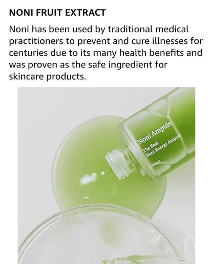 Celimax The Real Noni Energy Ampoule Mask - with Noni Fruit Extract & Hyaluronic Acid, Hydrating, Moisturizing, Soothing, Wrinkles & Fine Lines - 1 Mask