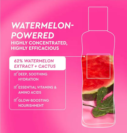 Tónico facial Glow Recipe PHA + BHA: minimizador de poros y exfoliante facial suave para reafirmar, hidratar y exfoliar. Glicerina, agua de sandía y cactus.