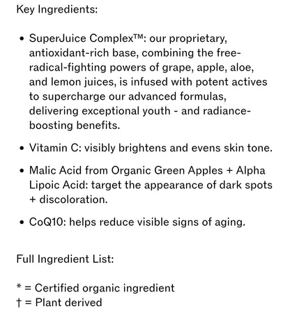 Hidratante antiedad de manzana verde Juice Beauty