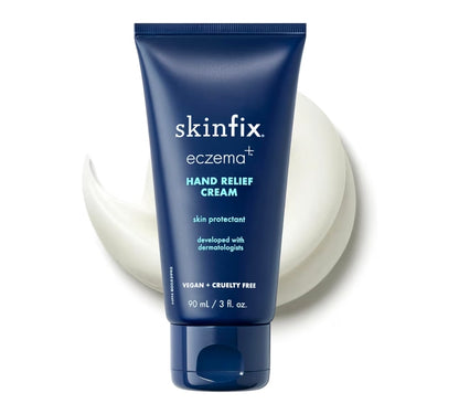 Crema para el alivio de manos Skinfix: reduce el enrojecimiento visible, el escozor y las grietas en pieles secas y sensibles. Aprobada por la Asociación Nacional del Eczema. Sin fragancia. Vegana y sin crueldad animal.