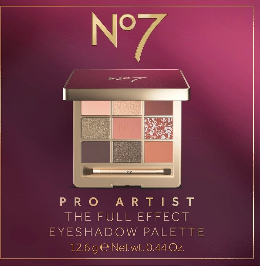 No7 Pro Artist the Full Effect Eye Shadow Palette 2025 Edition