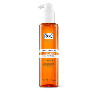 RoC MULTI CORREXION Revive + Glow Gel Cleanser - Cleanses, resurfaces, and extracts impurities