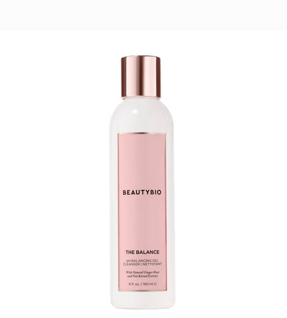 BeautyBio The Balance - Gel limpiador facial equilibrante con pH, raíz de jengibre natural y extracto de avena