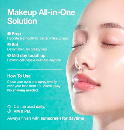 ANUA PDRN Collagen Glow Facial Serum Spray, Hydrating Face Mist, Hyaluronic Acid, dewy glass finish, All Skin Types, Instant Plumping Hydration, Firming Serum, 3.38oz