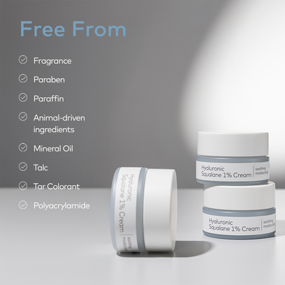 The Face Shop Alltimate Hyaluronic Squalane 1% Cream - Soothing and Moisturizing - Reduces redness and delivers a remarkable surge in moisture