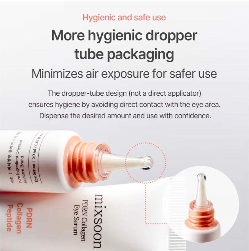 mixsoon PDRN Collagen Eye Serum - Revived Under Eye Serum with Gentle, Smooth Formula for Sensitive Under Eye Skin