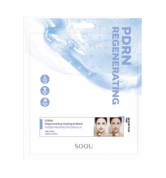 SOQU PDRN Regenerating Hydrogel Mask - Hydrate and rejuvenate, it leaves your skin looking visibly smoother, brighter
