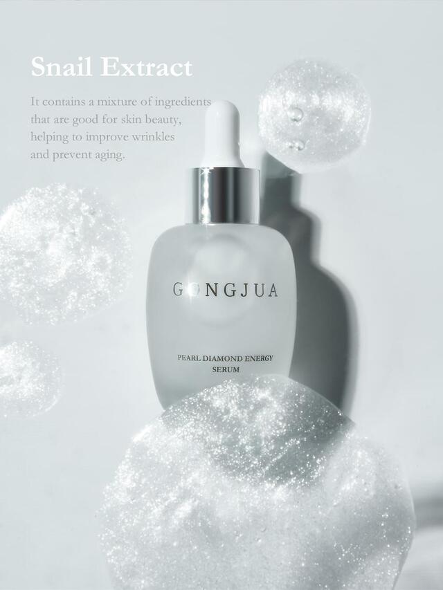 Gongjua Pearl Diamond Glow Energy Serum - With Pearl Extract - Premium Korean Brand, Highly Effective Skin Brightening, Anti-aging, and Skin Regeneration