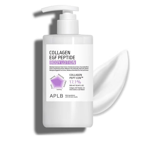 APLB Collagen EGF Peptide Body Lotion - COLLAGEN PEPT CEN 17.1%, Elasticity care, Long lasting moisturizing, Revitalize for gentle and improve skin texture