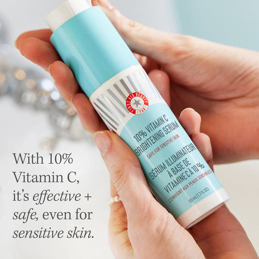 First Aid Beauty 10% Vitamin C Brightening Serum - brighten + visibly firm without all the irritation, clogged pores
