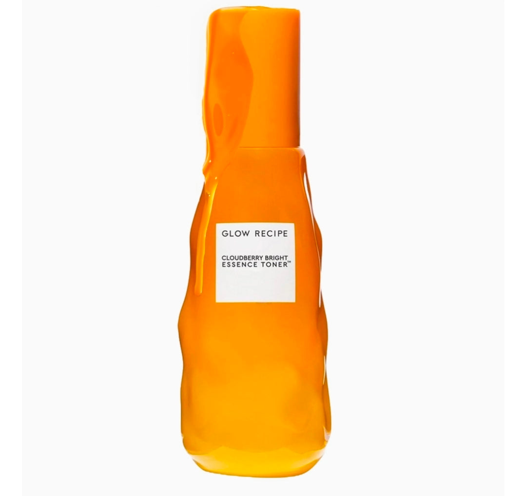 Glow Recipe Cloudberry Brightening Essence Toner - CoQ10Toner to Strengthen Skin Barrier + Hydrating Rice Water, Vitamin C, E & 5% Glycerin to Soften & Even Skin Tone