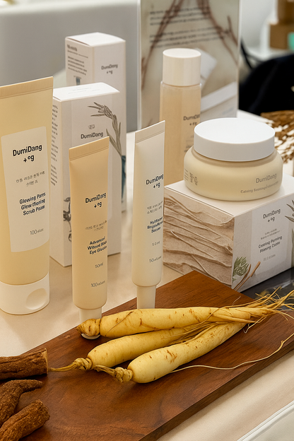 DumiDang Rice & Ginseng Duo Eye Care Set - Serum + Cream,  Brightens and Improves fine lines - Vita Rice Brightening Serum & Retinal Ginseng Anti-Aging Cream