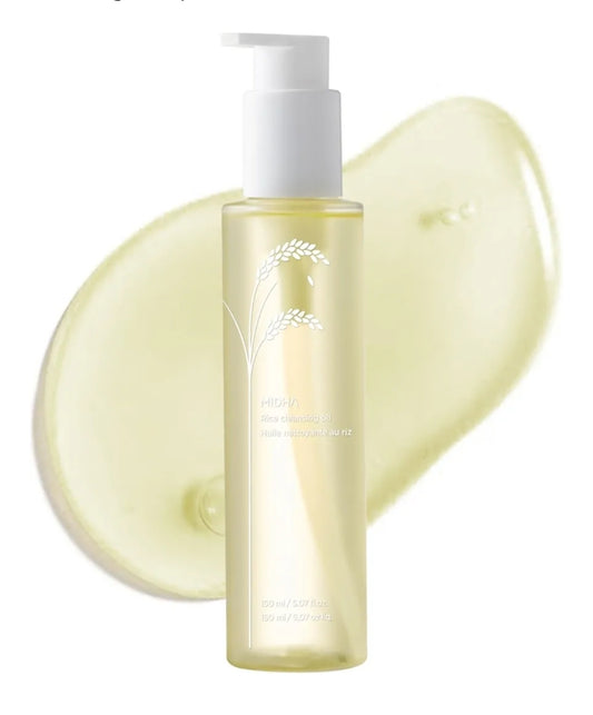 MIDHA Rice Cleansing Oil - Gentle Makeup Remover, Hydrating, Lightweight, Plant-Based, Moisturizing First-Step Cleanser, Balanced Skin with Residue-Free, Sebum Care Formula